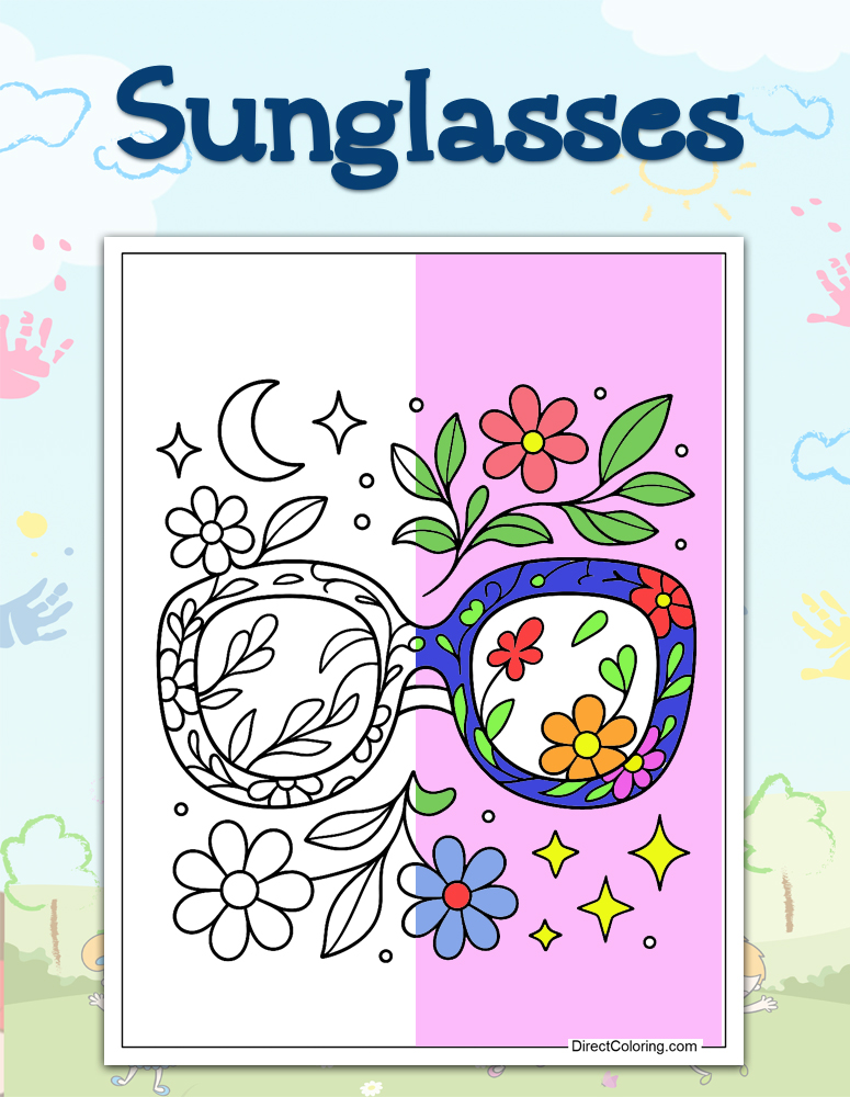 Sunglasses Coloring Pages
